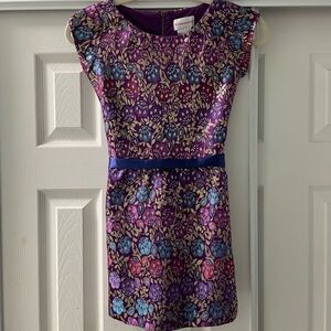 American Girl Purple and Blue Floral Dress